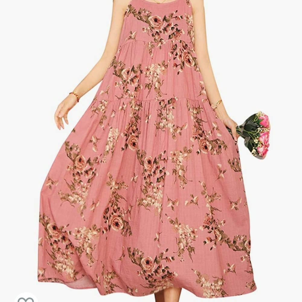 Women Casual Loose Bohemian Floral Print Dresses - Picture 6 of 12